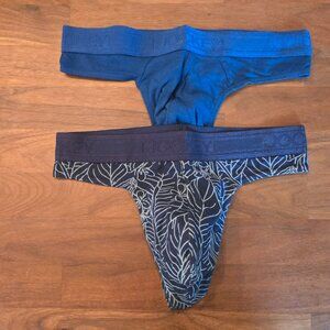 Jockey Essentials Cotton Stretch Men's Thong - Small - New - 2 pair